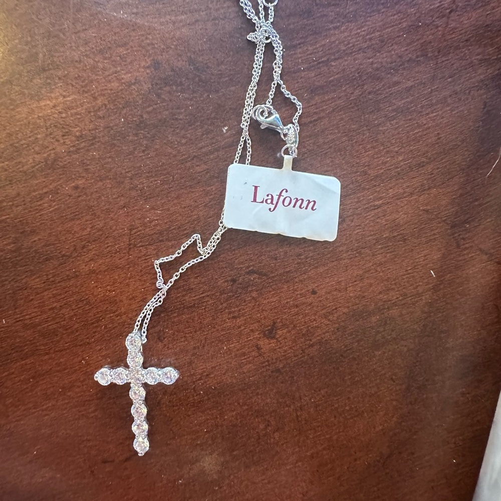 Lafonn Simulated Diamond Cross Necklace